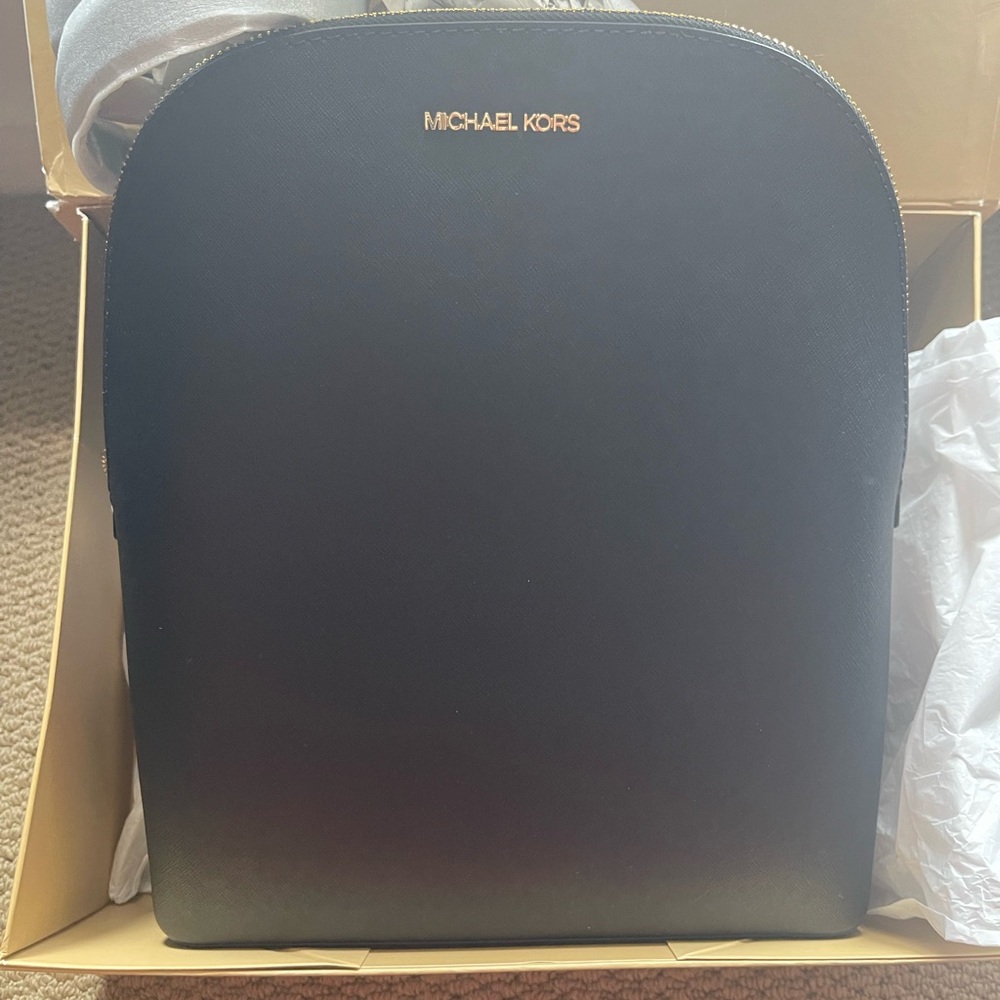 Michael Kors Elegant Cindy Large Saffiano Leather Backpack.